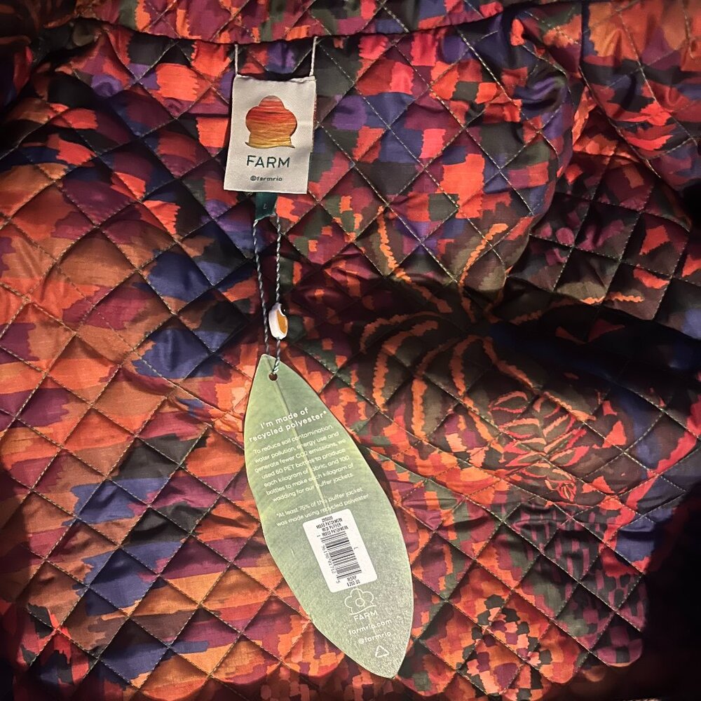 FARM RIO Mixed Patchwork Reversible Midi Belted P… - image 2